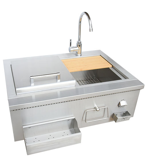 KoKoMo 30" Built-In Bartender Cocktail Station With Sink Bottle Opener and Ice Chest