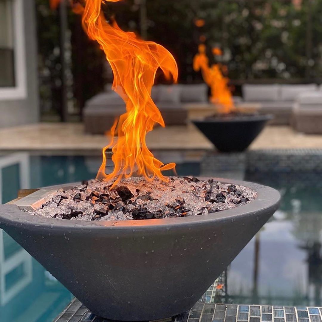 The Outdoor Plus Cazo Fire Bowl - GFRC Concrete