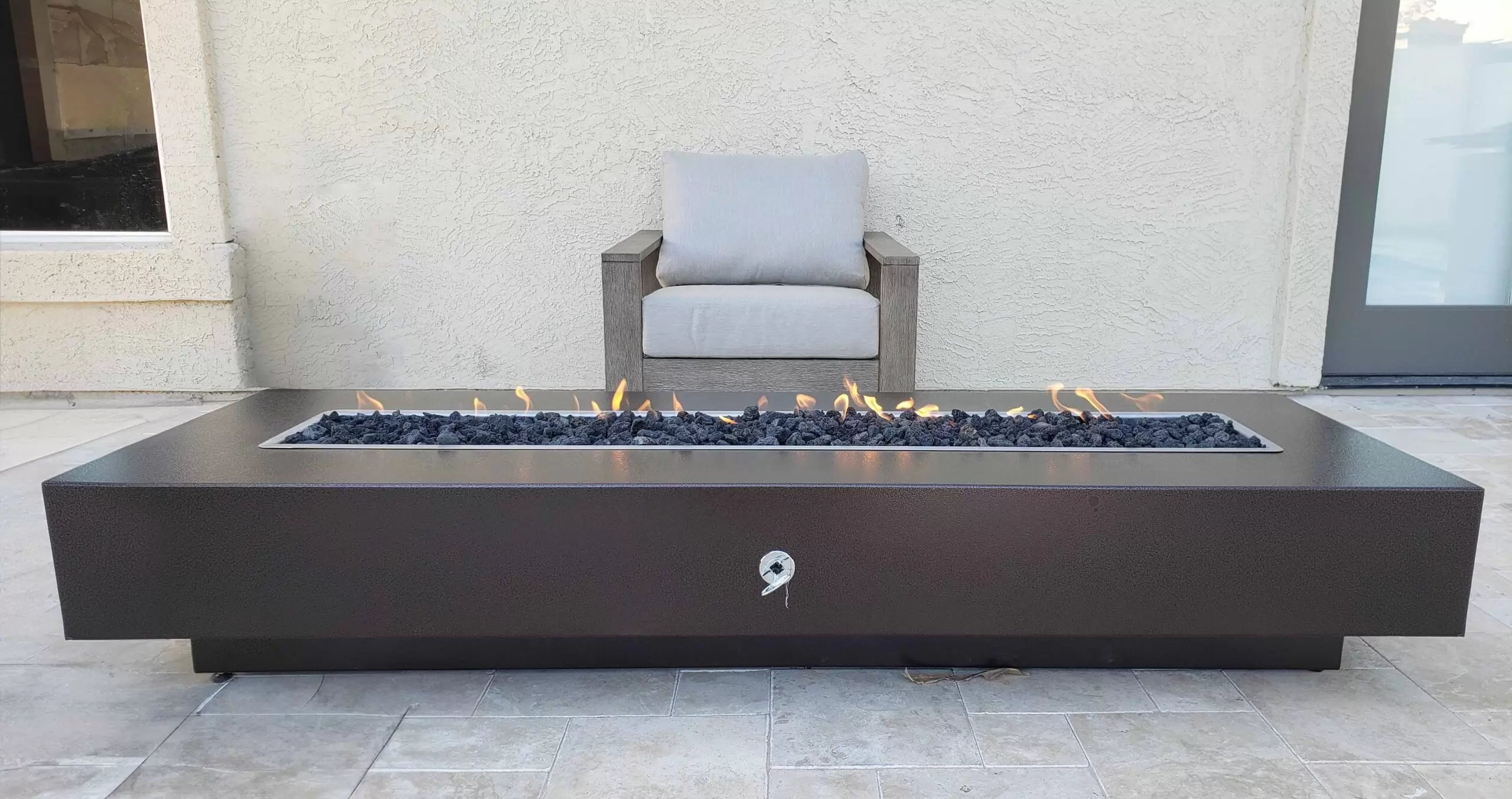 The Outdoor Plus Linear Cabo Metal Fire Pit