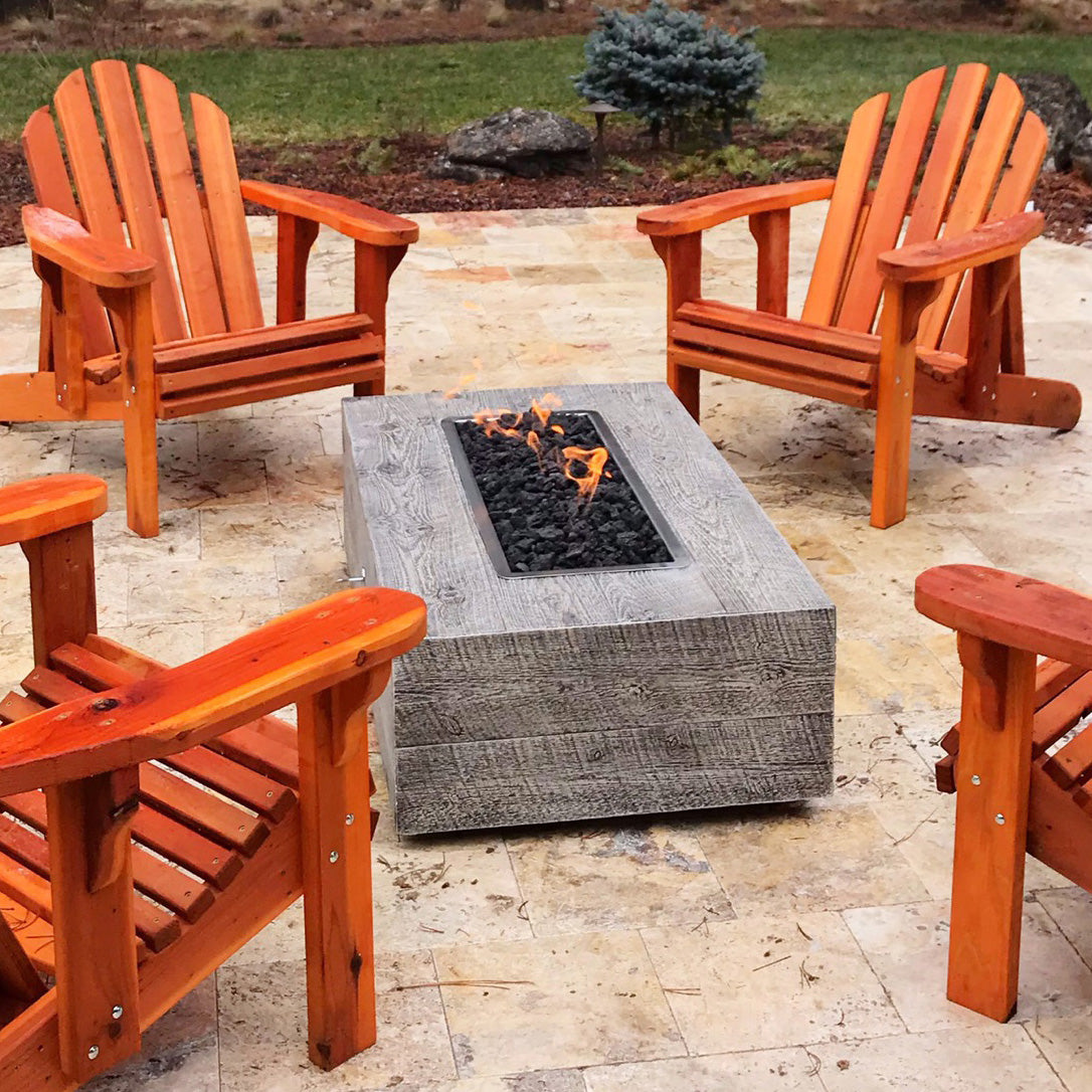 The Outdoor Plus Coronado Fire Pit - GFRC Woodgrain