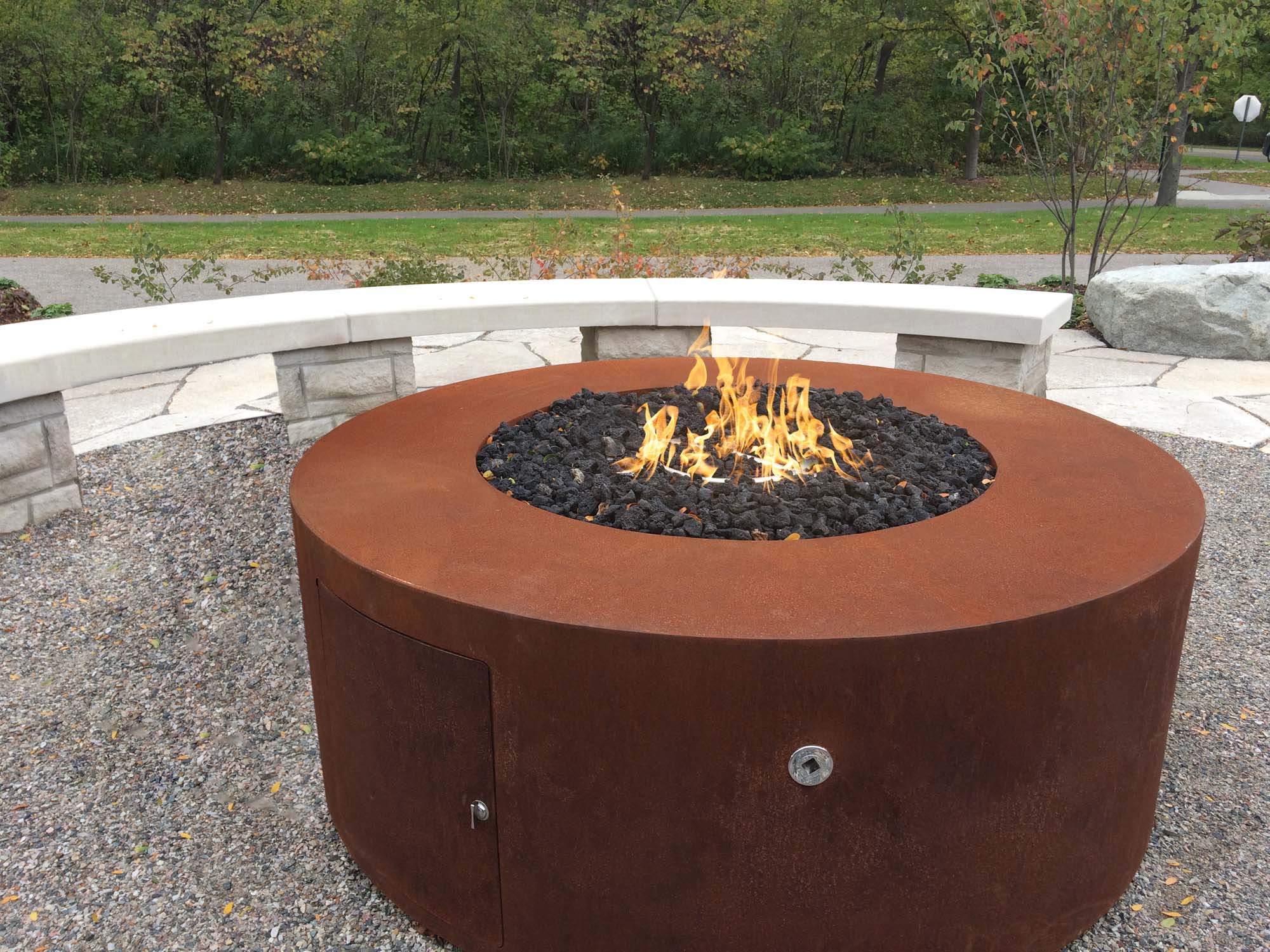 The Outdoor Plus Unity Fire Pit - Hammered Copper 18″ Tall
