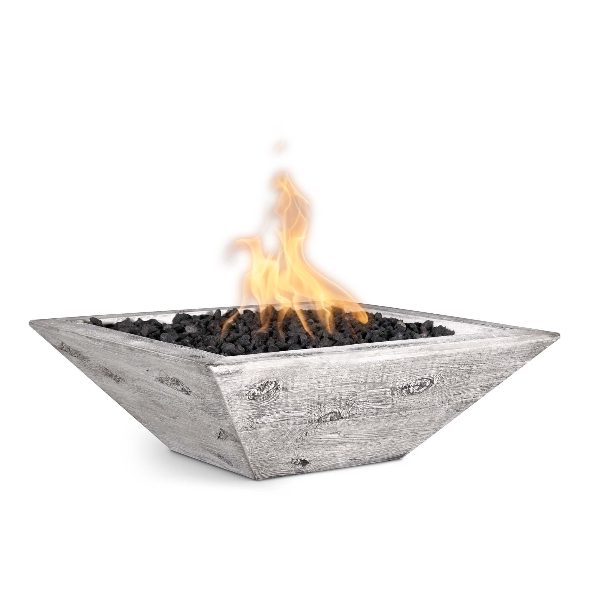 The Outdoor Plus Maya Fire Bowl - Wood Grain Concrete