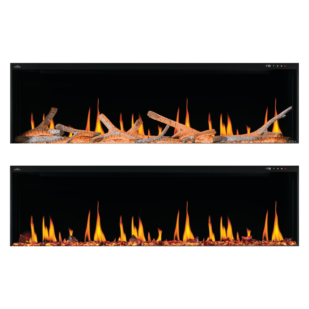 gas flames with media on napoleon luminex