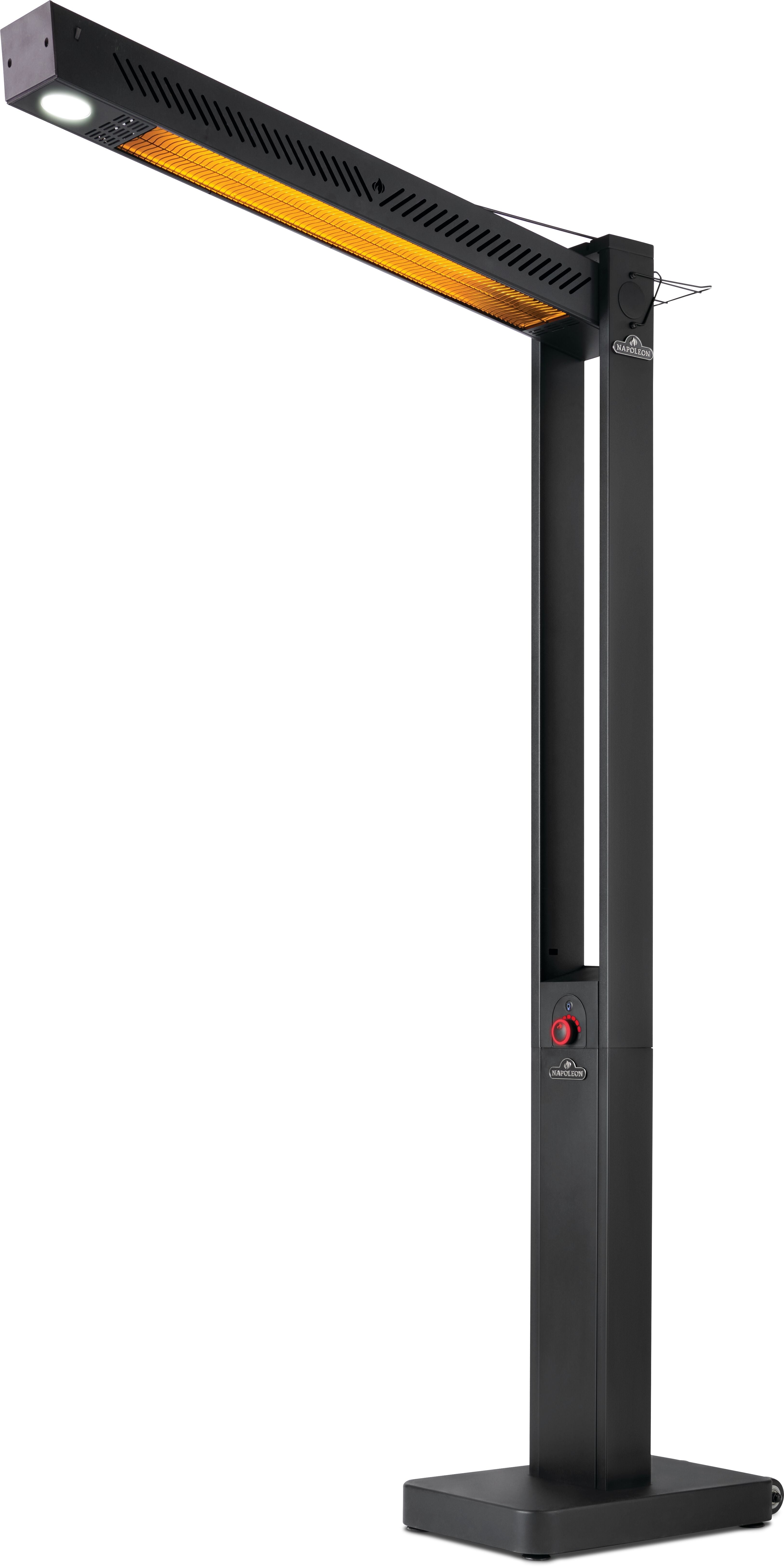 Napoleon Freestanding Phantom Matte Black Infrared Heater for Outdoor Spaces