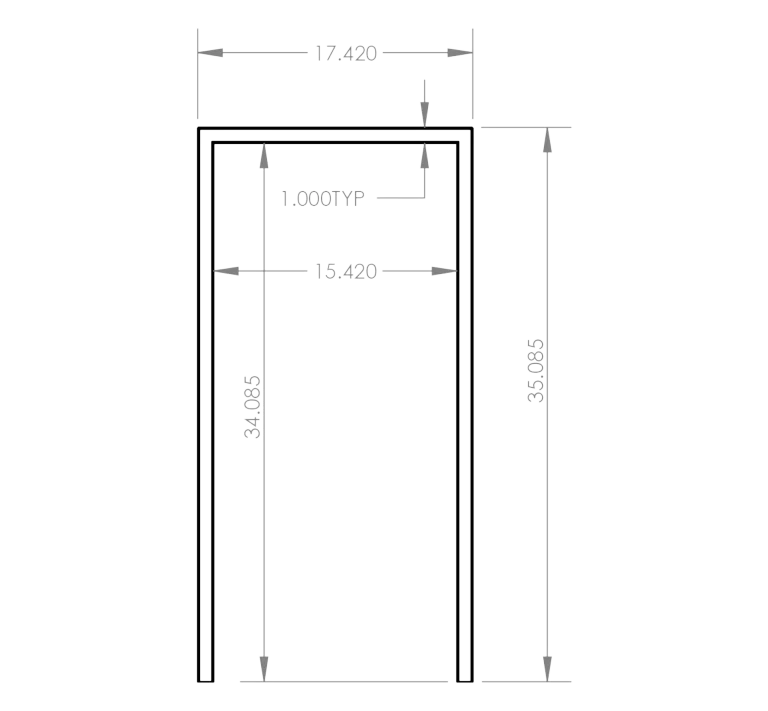 Summerset RTK-15 Front Dimensions