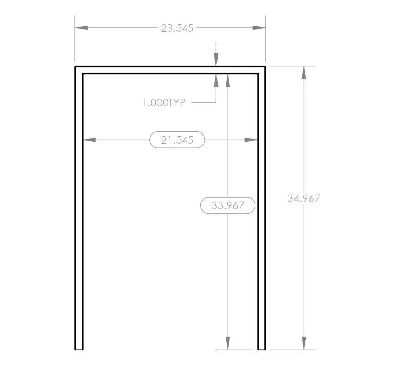 Summerset RTK-22 Front Dimensions