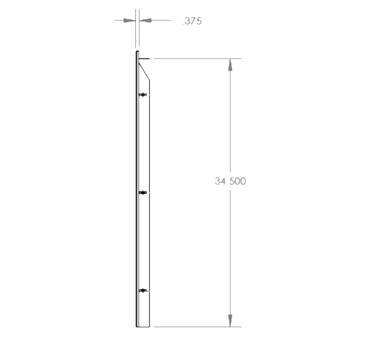 Summerset RTK-24LG Side Dimensions