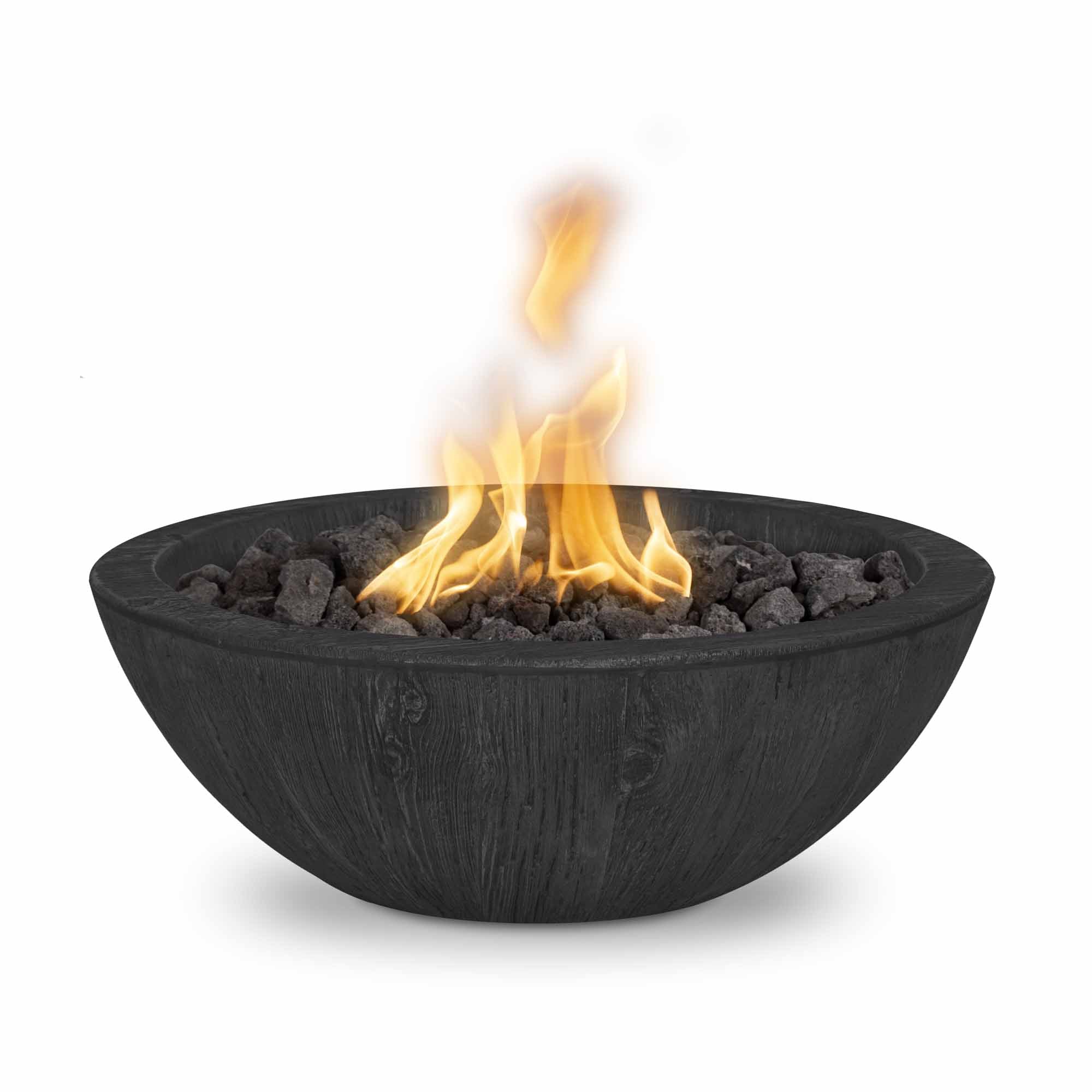 The Outdoor Plus Sedona Fire Bowl - Wood Grain Concrete