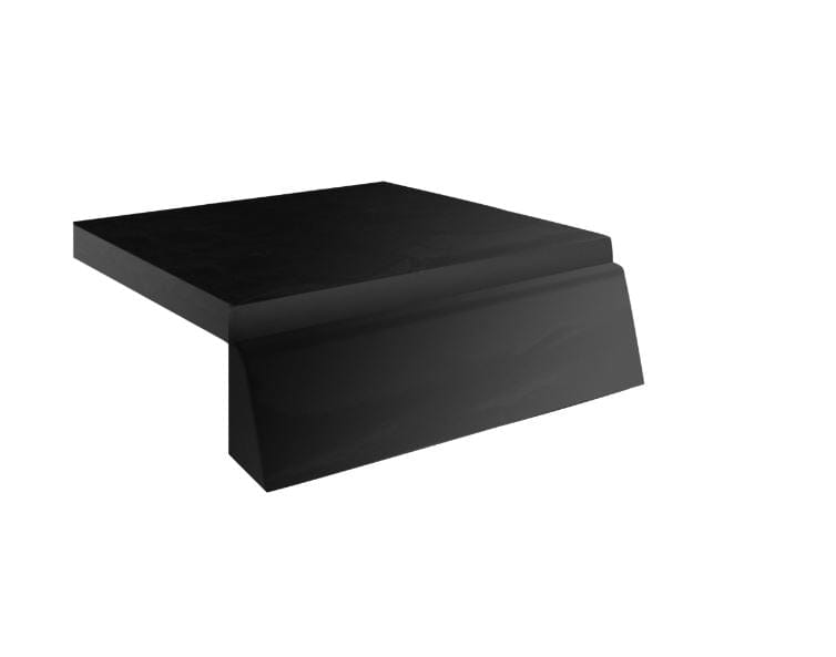 Black protective cover designed for an outdoor kitchen side burner, made from durable weather-resistant material.