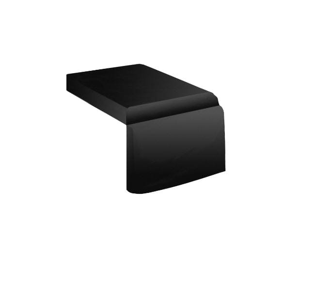 Black rectangular outdoor cover designed to protect a built-in side burner, made from durable weatherproof material.