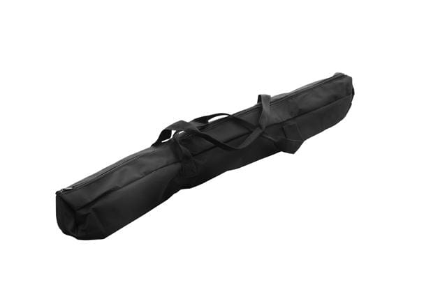 Black zippered carrying bag with handles, designed for storing and transporting grilling tools or accessories.