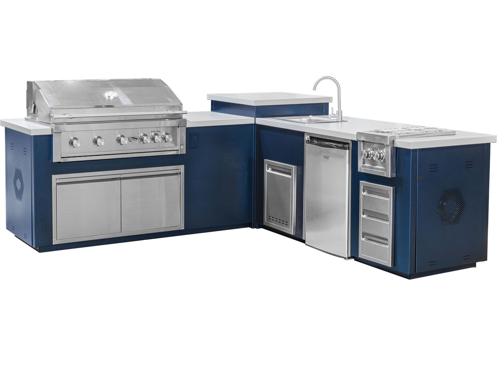 Videl Maestro 112L B With LED & Outdoor Audio System- BBQ Island