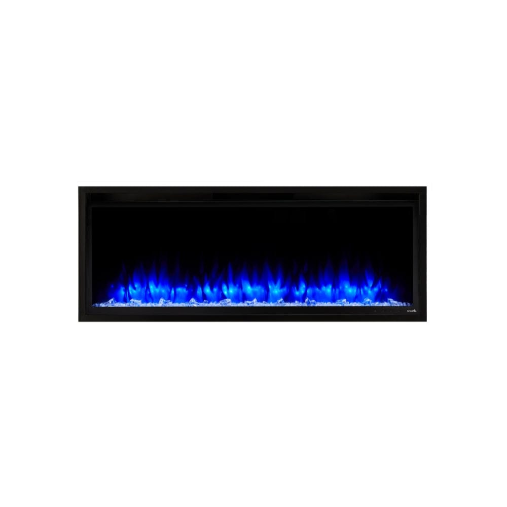 simplifire allusion platinum 50" electric fireplace with blue flames