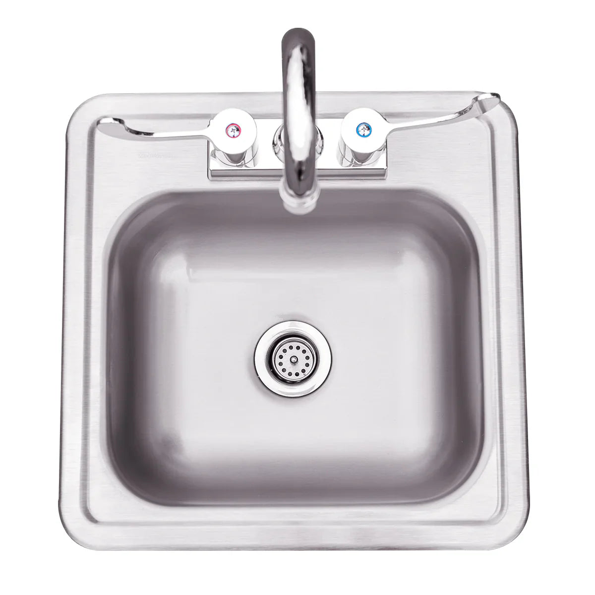 Summerset 15-inch Drop-In Sink & Hot/Cold Faucet Top View