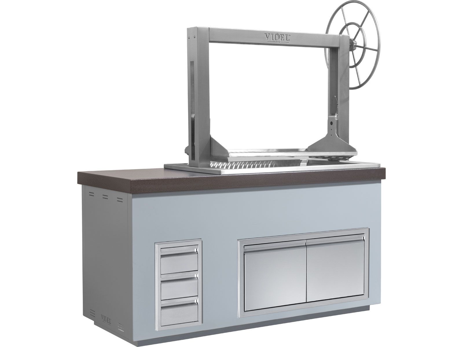 Videl Brasa III Santa Maria / Argentinian Style Grill in Island with Triple Drawer & 42-Inch Access Door