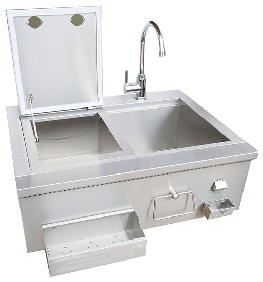 KoKoMo 30" Built-In Bartender Cocktail Station With Sink Bottle Opener and Ice Chest