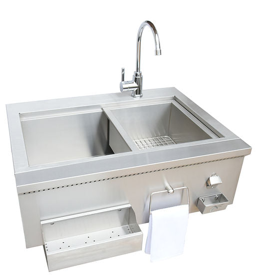 KoKoMo 30" Built-In Bartender Cocktail Station With Sink Bottle Opener and Ice Chest