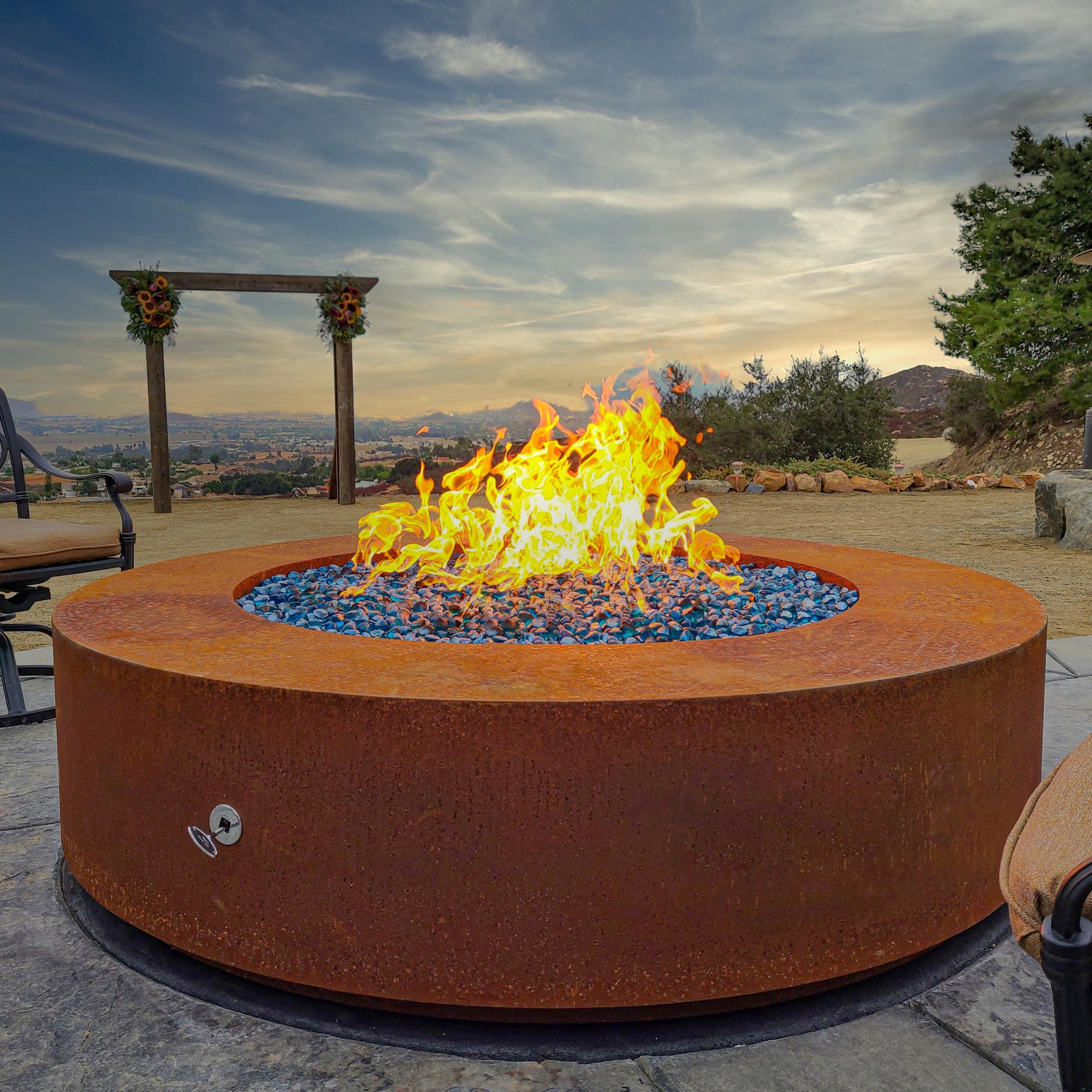 The Outdoor Plus Unity Fire Pit  - Hammered Copper 18″ Tall