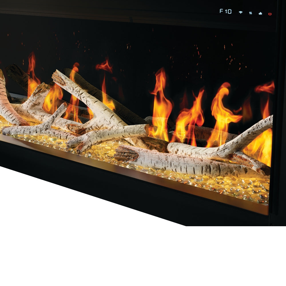 napoleon luminex with birch logs