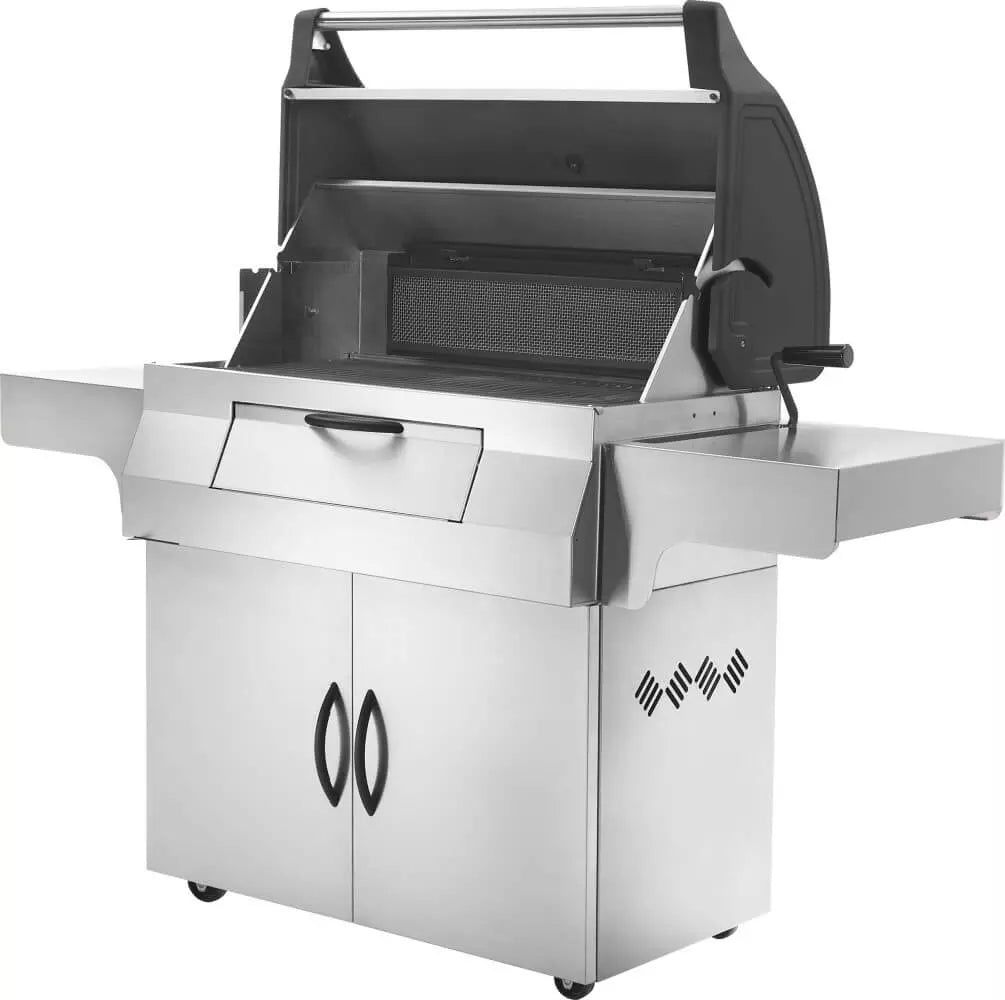 Napoleon Professional Charcoal Grill LIFT EASE™ Roll Top Lid