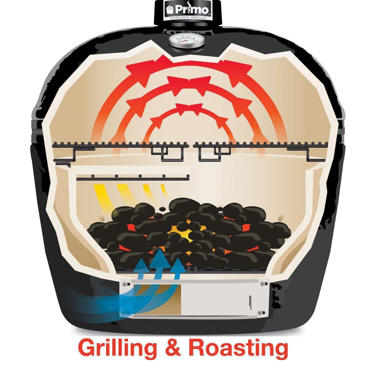 Primo Oval LG 300 Charcoal Ceramic Kamado Grill