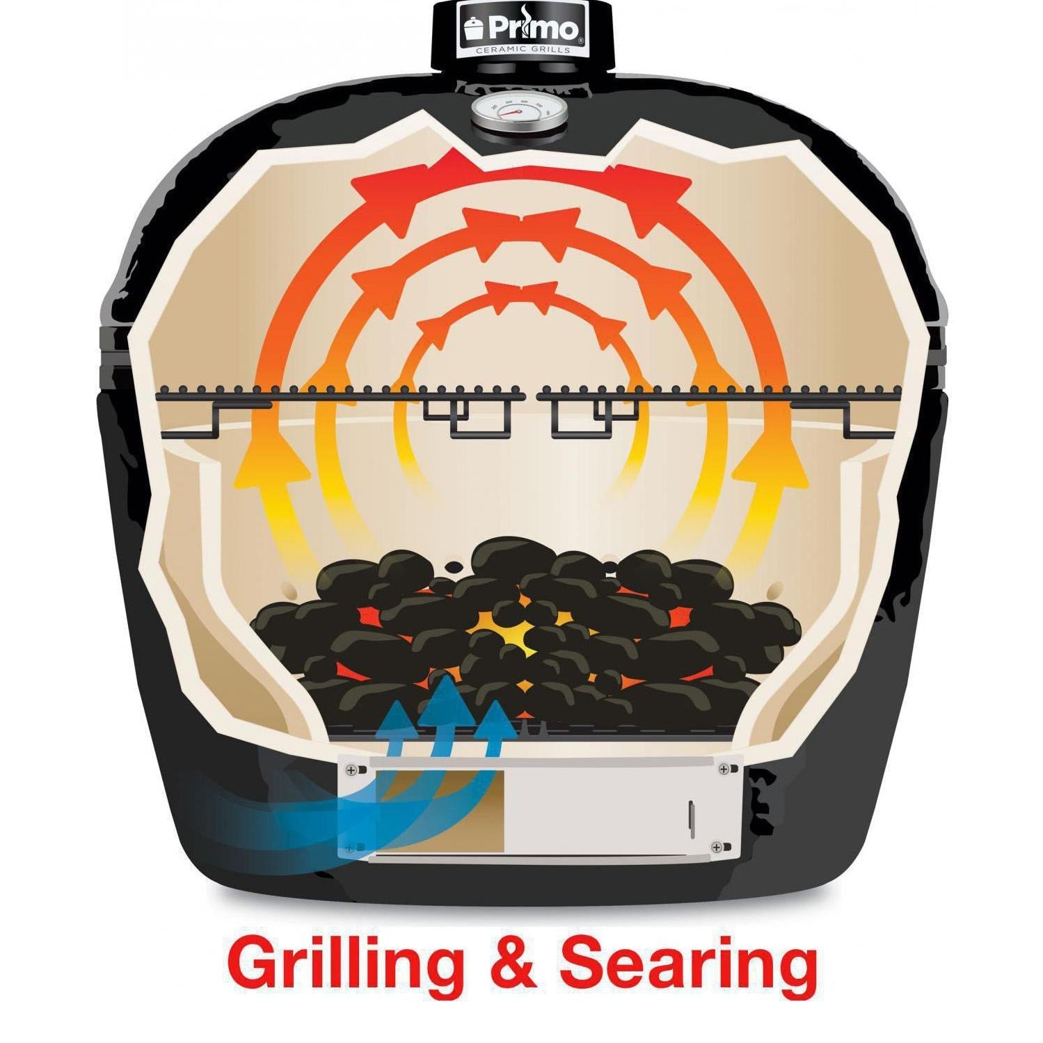 Primo Oval LG 300 Charcoal Ceramic Kamado Grill