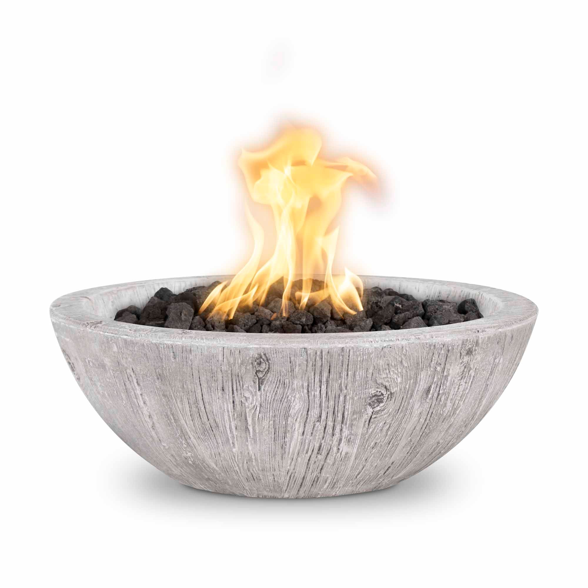The Outdoor Plus Sedona Fire Bowl - Wood Grain Concrete