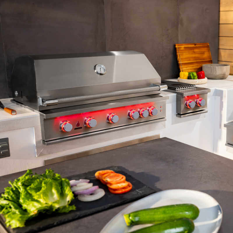 TrueFlame 40 Inch 5 Burner Built-In Gas Grill