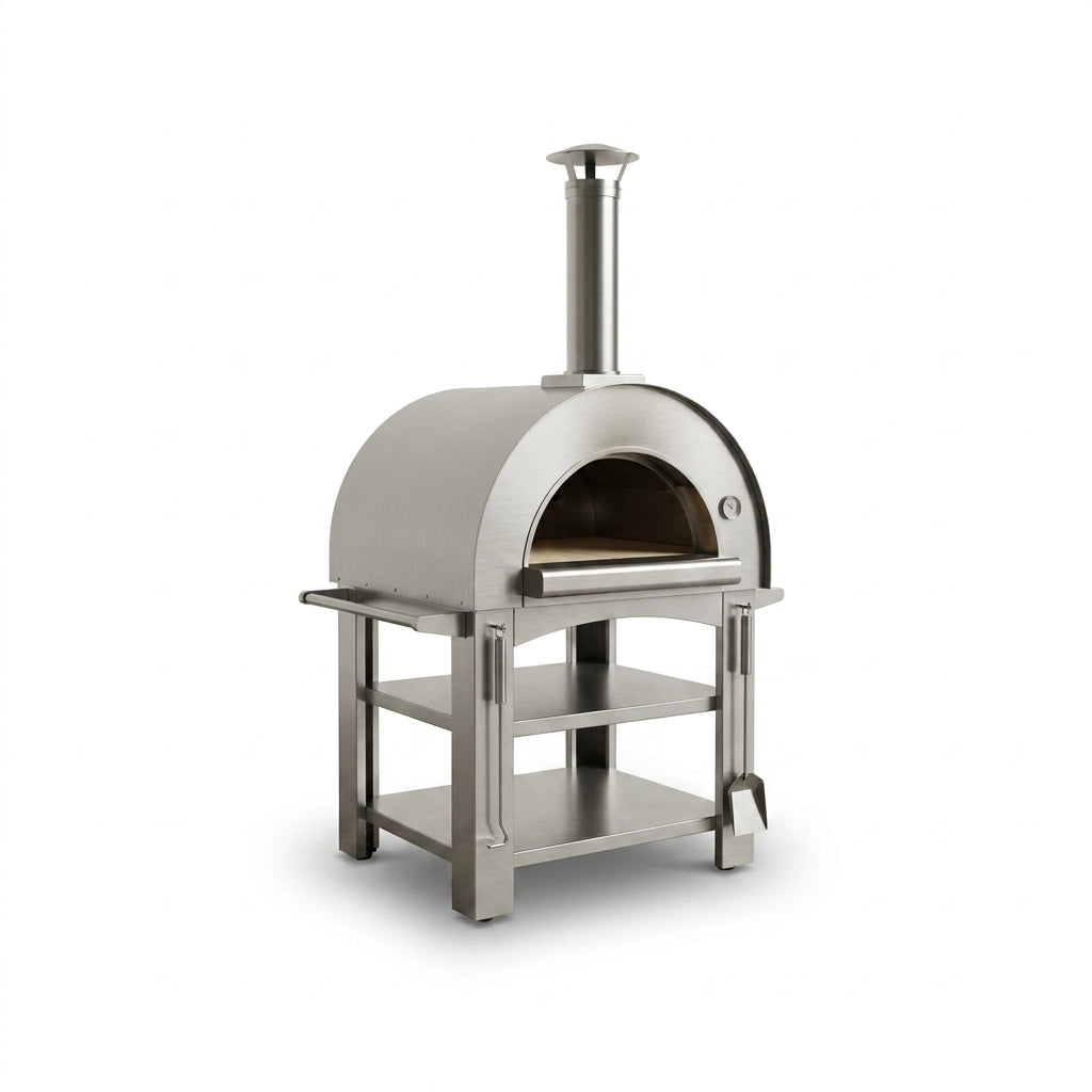 KoKoMo 32” Wood Fired Stainless Steel Pizza Oven — Studio Shot