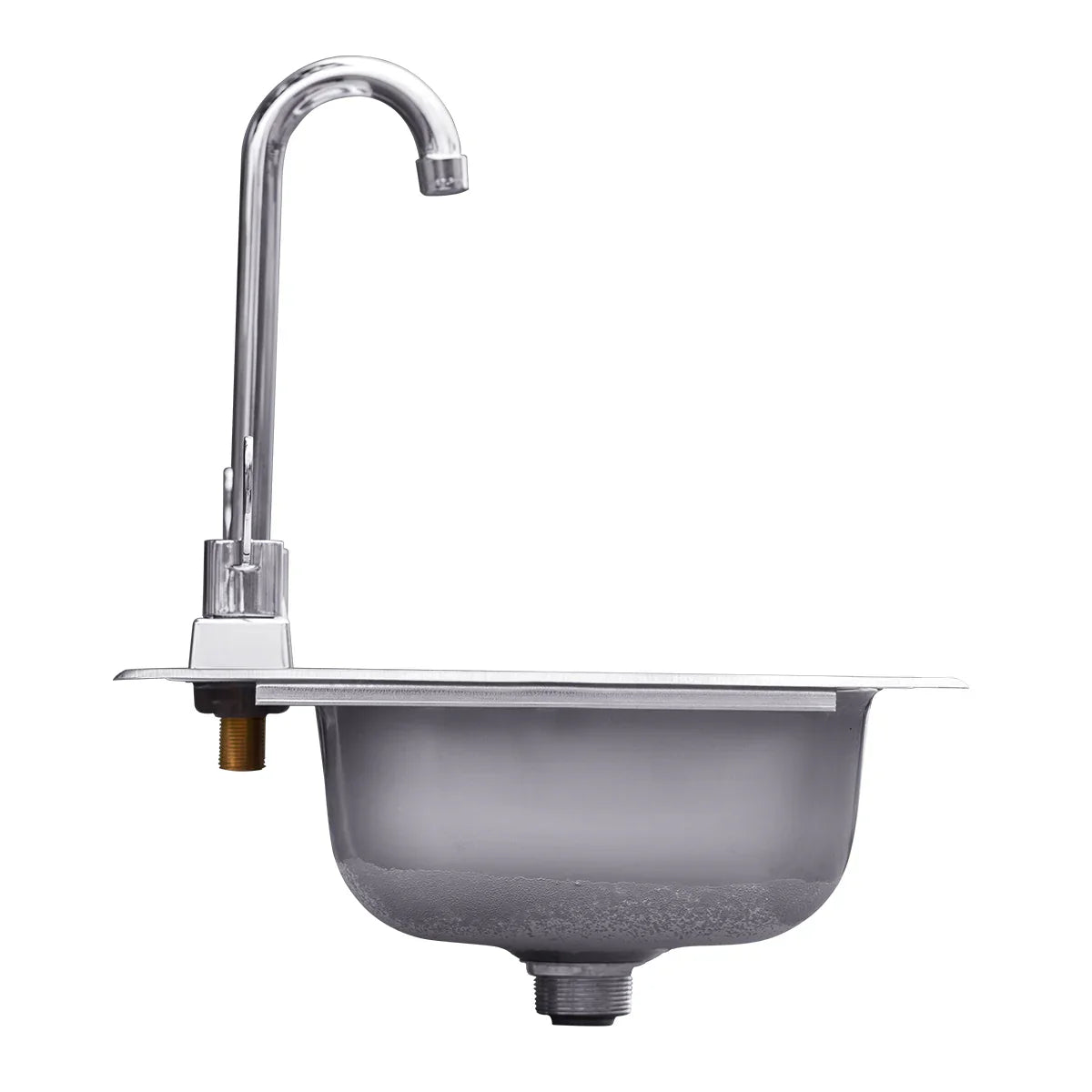 Summerset 15-inch Drop-In Sink & Hot/Cold Faucet Side View