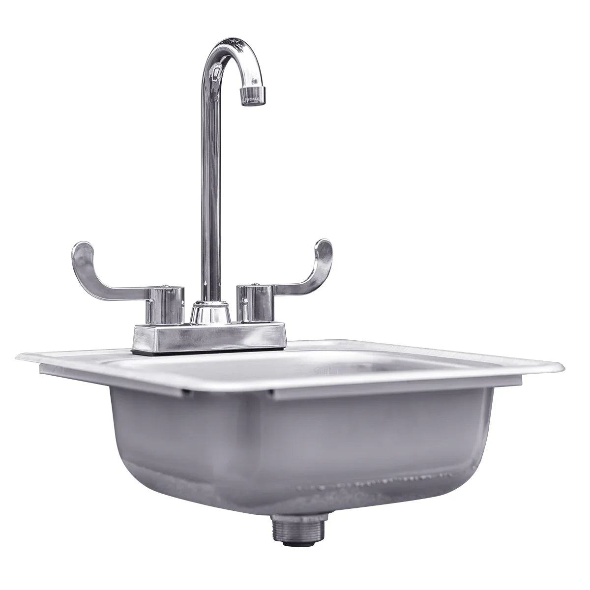 Summerset 15-inch Drop-In Sink & Hot/Cold Faucet Front Left Angle