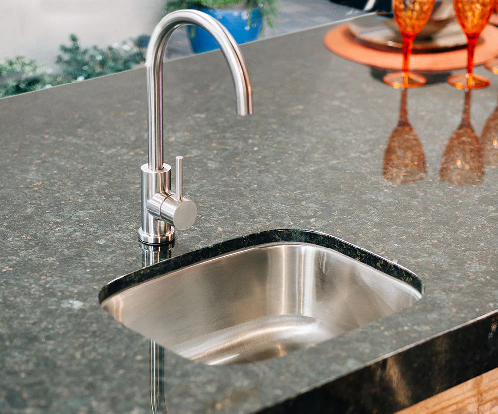 Summerset 19-Inch Undermount Sink & 360º Hot/Cold Faucet Installed
