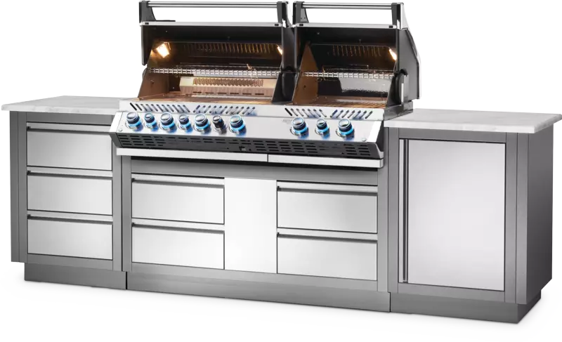 Napoleon Prestige PRO™ 825 Built-In Gas Grill with Oasis Modular Kitchen (Sold Separately)